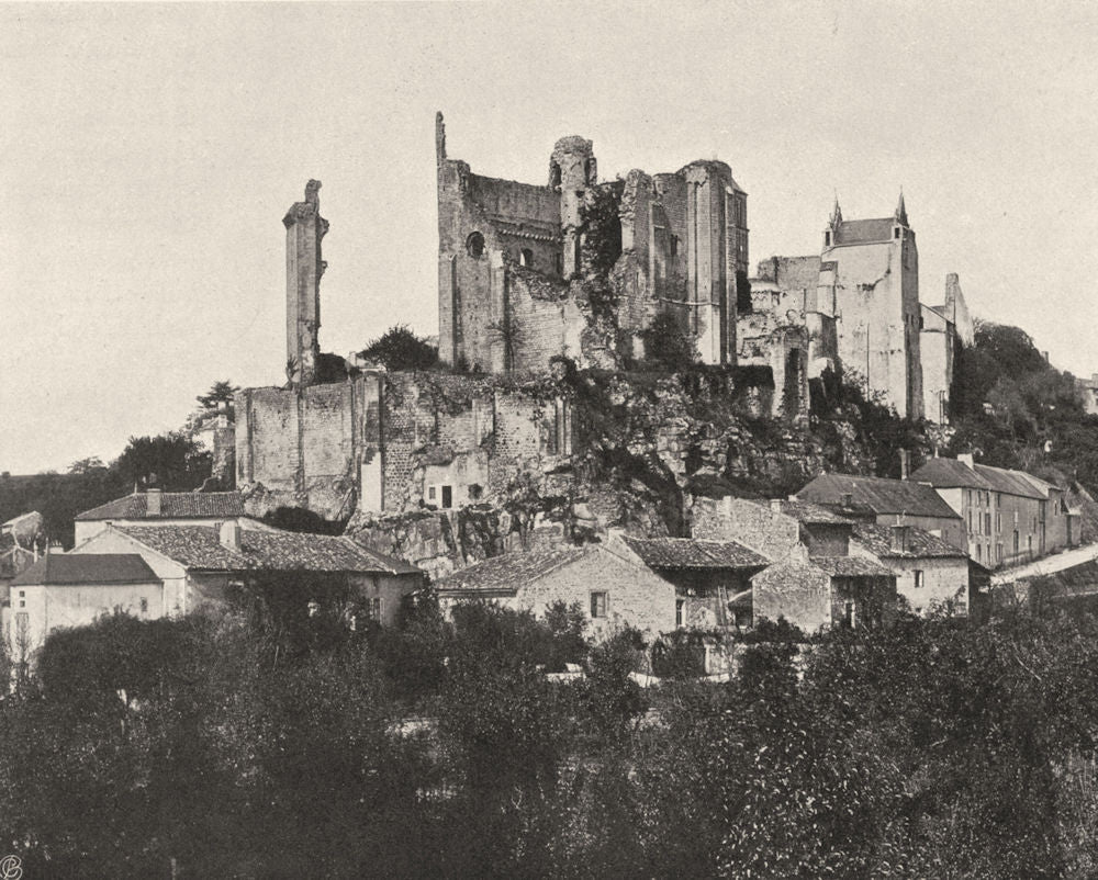 VIENNE. Chauvigny- Les ruines (1)  1904 old antique vintage print picture